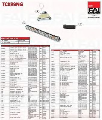 FAI AUTOPARTS tck99ng -  Комплект цепи привода распредвала